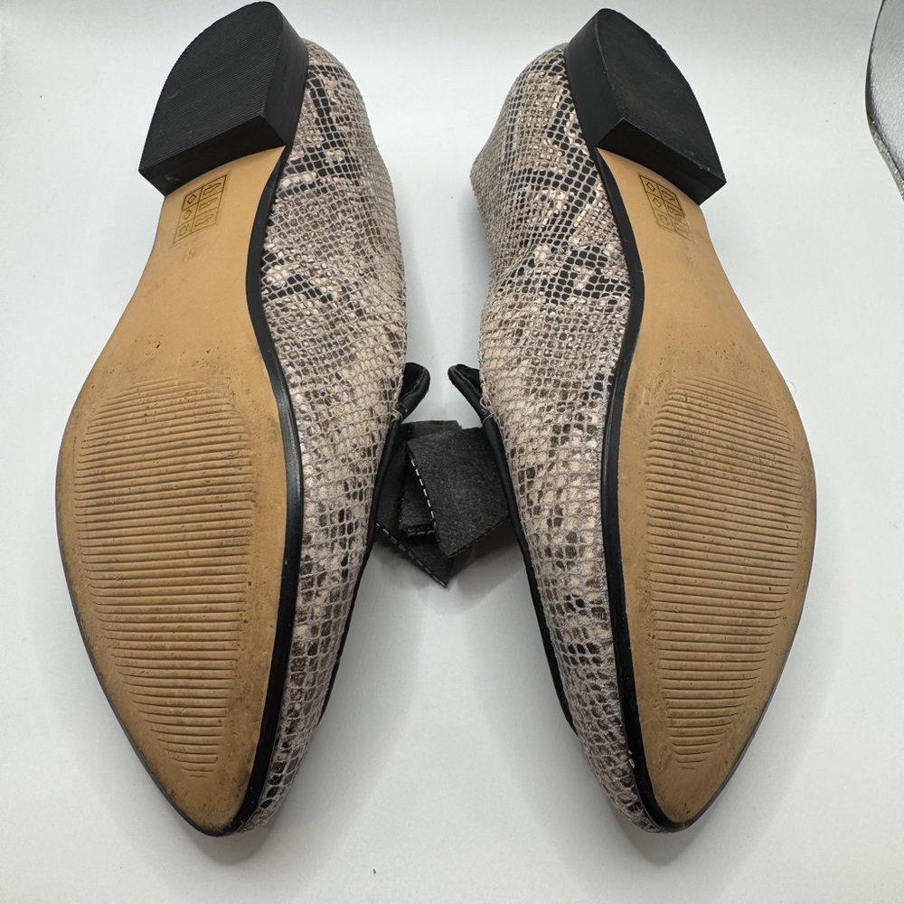 Farylrobin Elton Bow Snakeskin Flats 8 - Picture 10 of 12